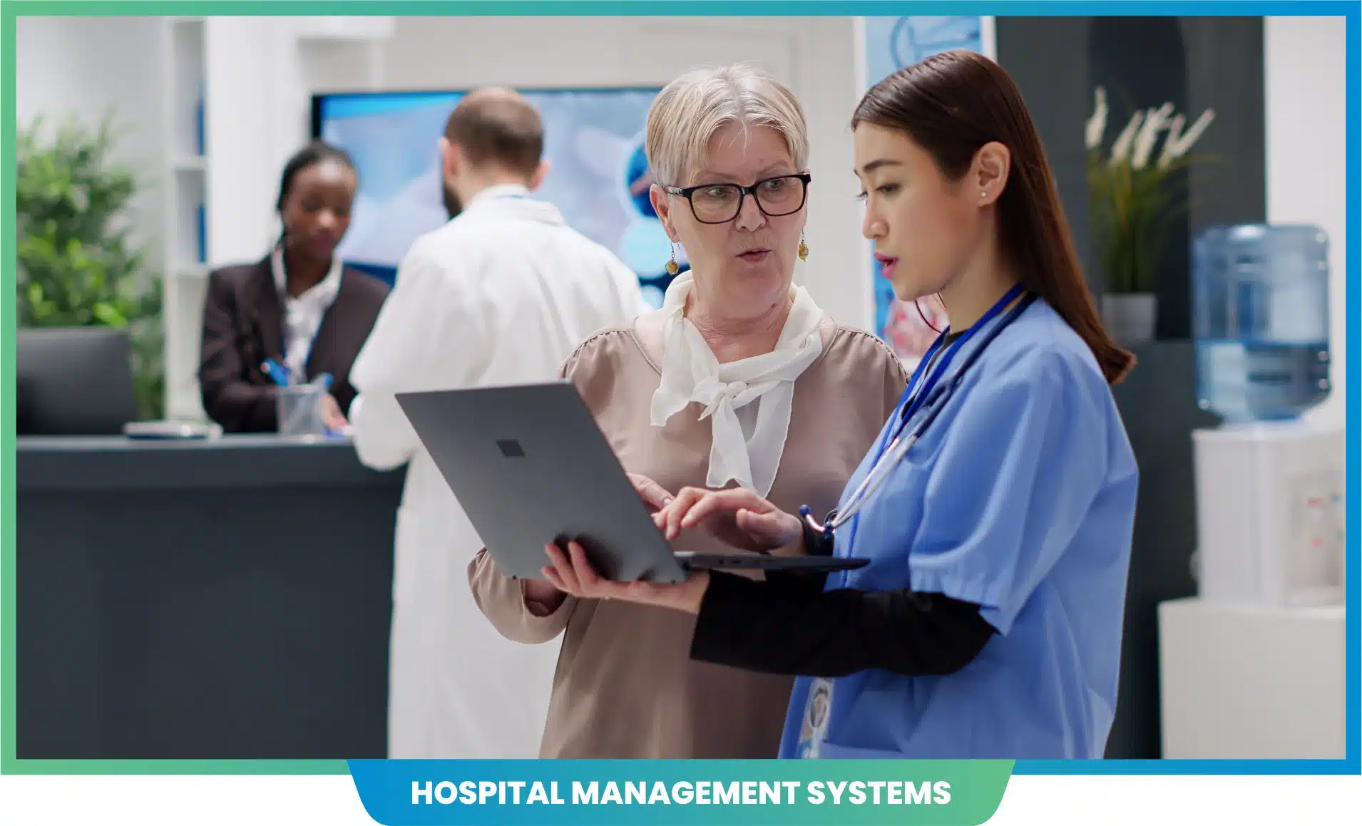 Hospital management systems overview showing scheduling, admissions, and inventory processes